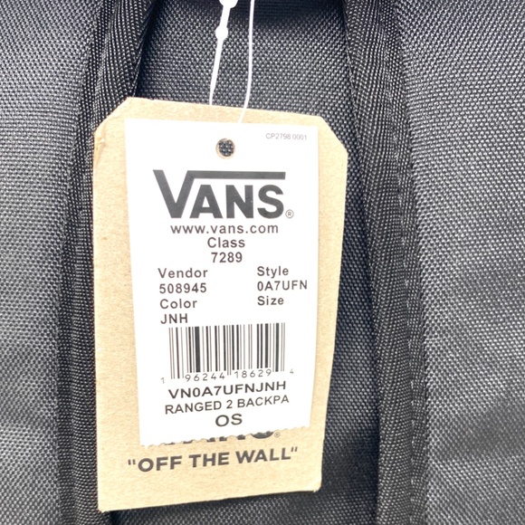 🎒SCHOOL SALE🎒VANS Ranged 2 Backpack Black Casual Student Bag Size VN0A7UFNJNH - Picture 5 of 5